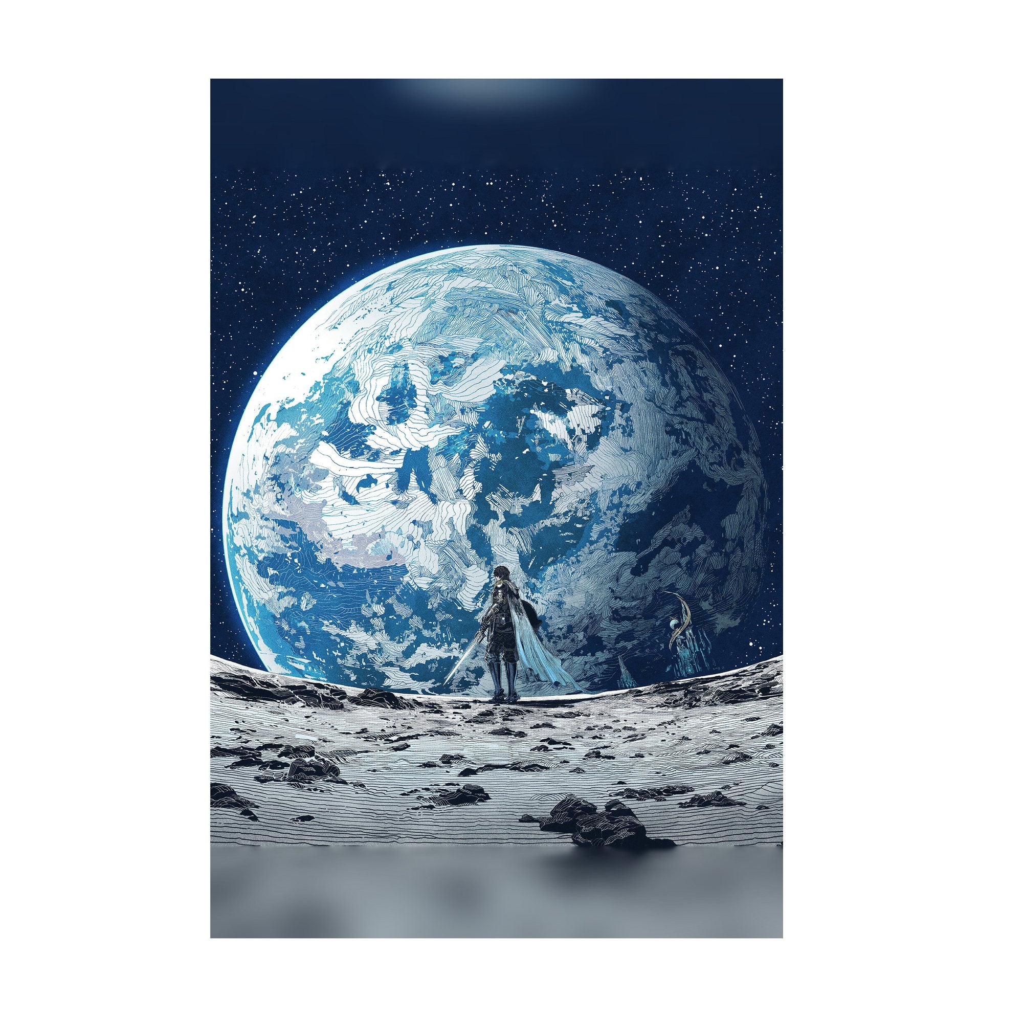 Final Fantasy XIV Endwalker Vinyl Single Art poster print (vertical)